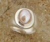 Baroque Sterling Silver with Pearl Ring (Nepal)